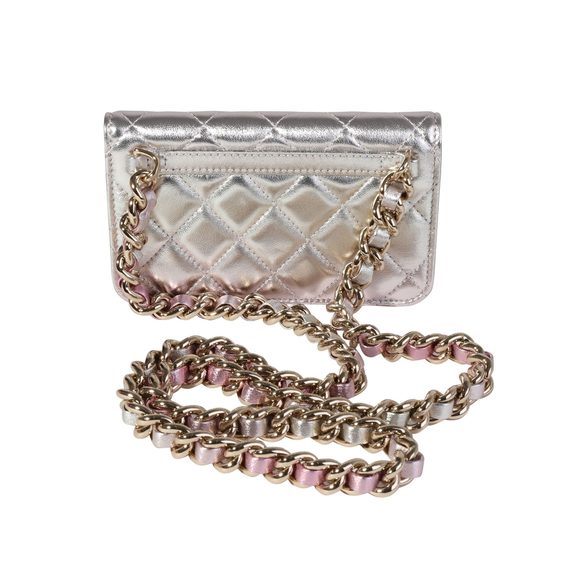 Chanel Iridescent Quilted Lambskin Coco Punk Flap Clutch with Chain - Picture 3 of 8